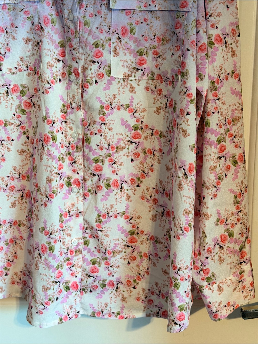 Calvin Klein Lavender to Cream Floral Ombre Tunic - Picture 5 of 10